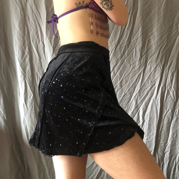 Velvet Sequin Skater Skirt - Picture 2 of 2